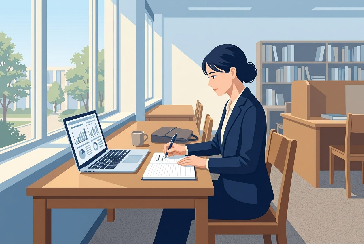 ホンダ子会社ランキングについて公開されている情報を確かめている場面のイラスト