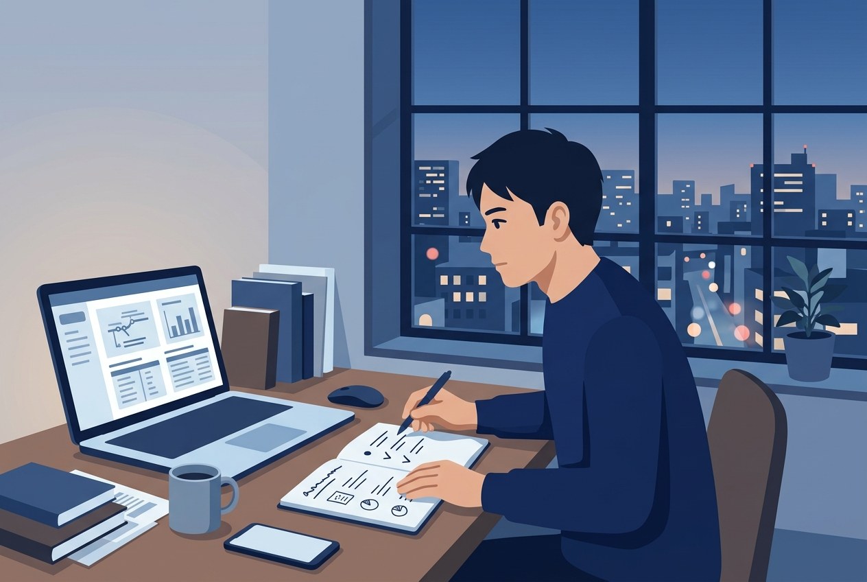 東京で入ってはいけない運送会社一覧について公開されている情報を確かめている場面のイラスト