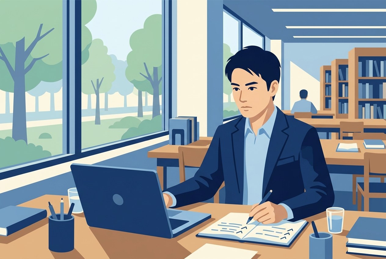 三重で入ってはいけない運送会社一覧について公開されている情報を確かめている場面のイラスト