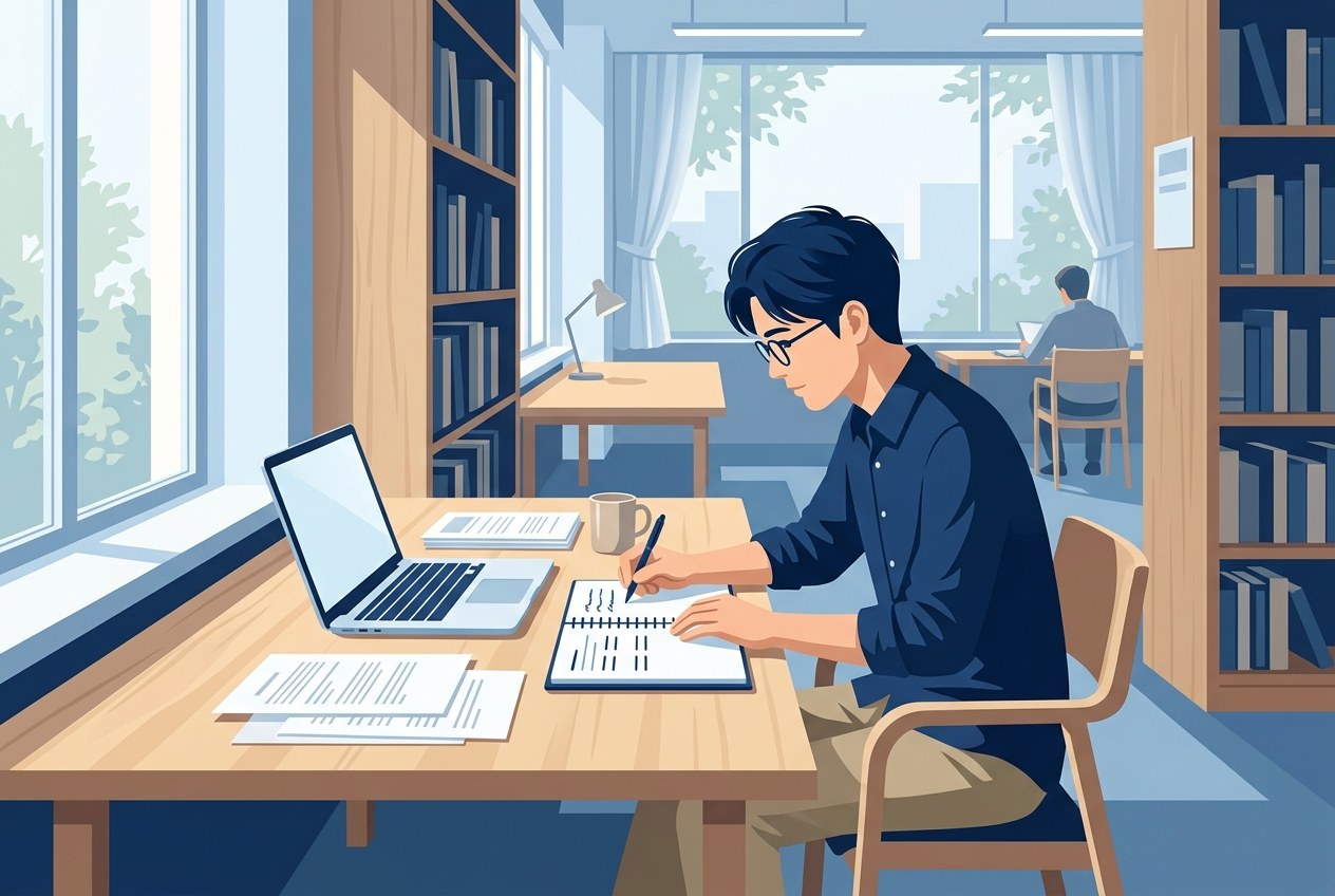 楽天グループ子会社ランキングについて公開されている情報を確かめている場面のイラスト