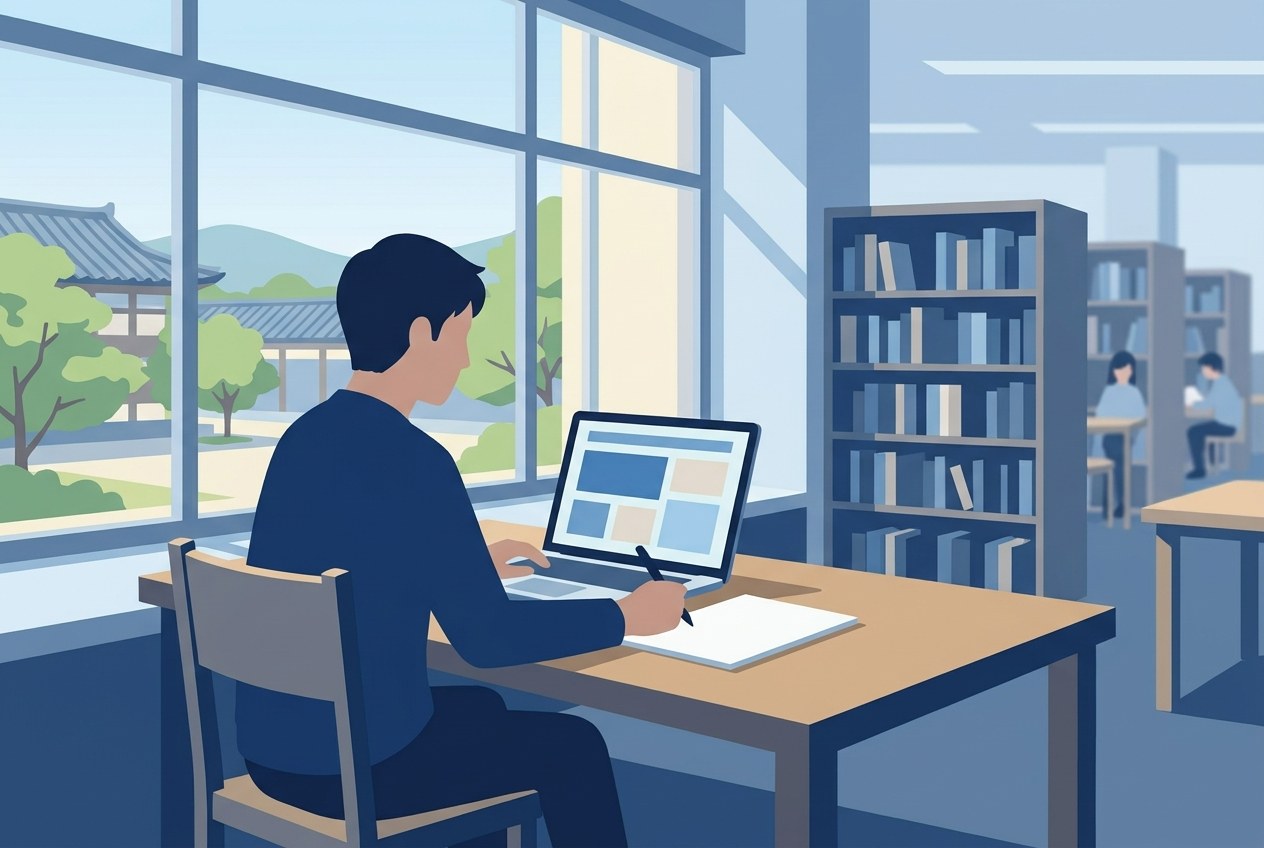 SOMPOホールディングス子会社ランキングについて公開されている情報を確かめている場面のイラスト